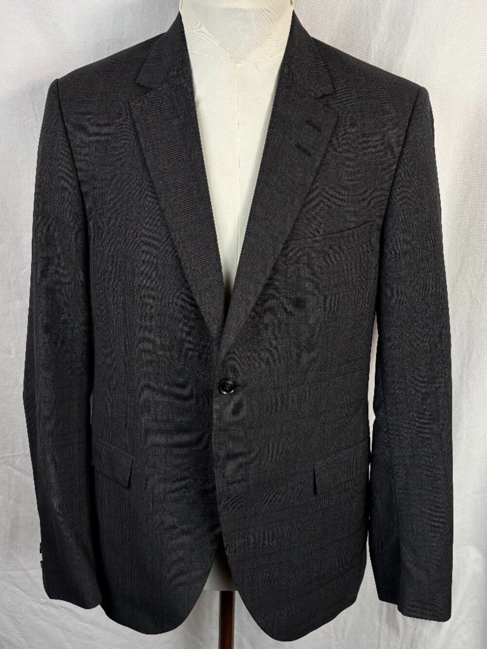 Tiger of Sweden JAMONTE 100% Wool Charcoal Grey Suit Blazer EU 54